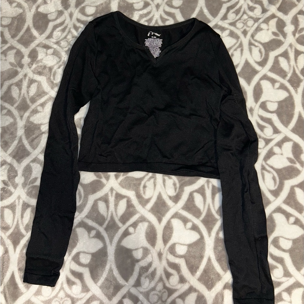 Art Class Black Long Sleeve Women's Top